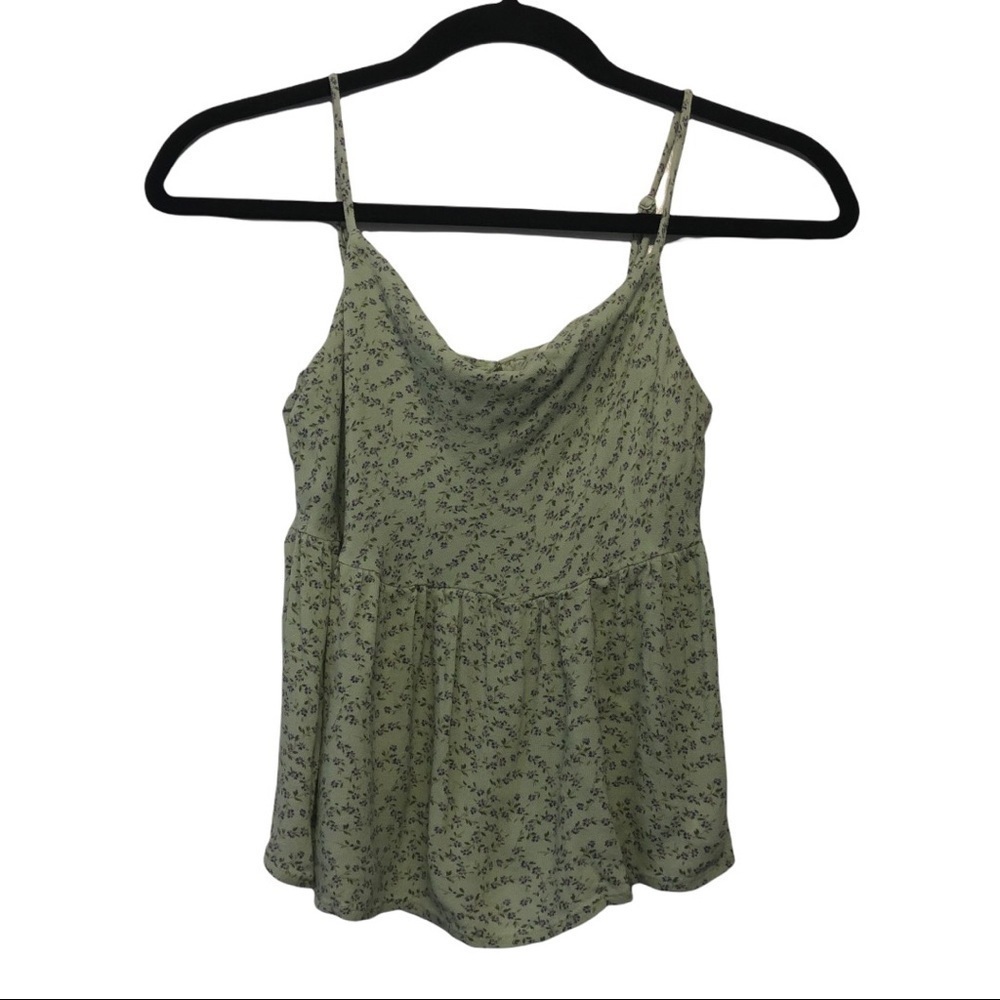 American Eagle Pastel Green Floral Top